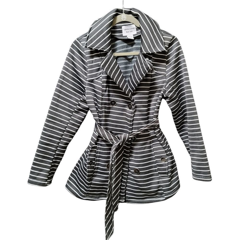 Sabrina Lauren New York Black/White Stripe Jacket M